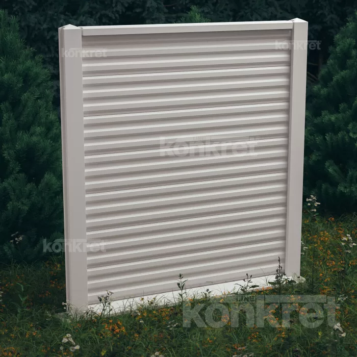 Liner (KM100) betonkerítés, magasság 210 cm, fehér (prémium)