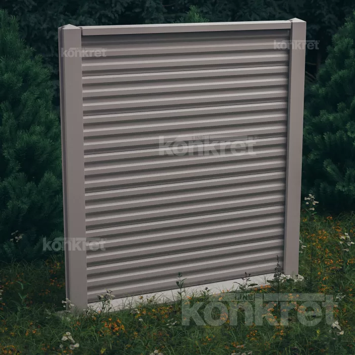 Liner (KM100) betonkerítés, magasság 210 cm, szürke (standard)