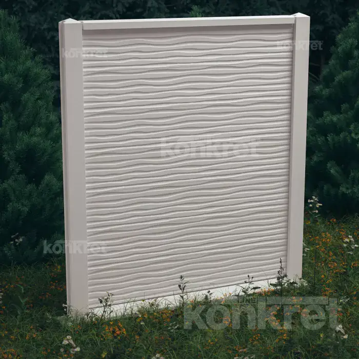 Dune (KM201) betonkerítés, magasság 210 cm, fehér (prémium)