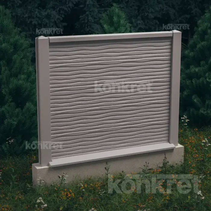 Betonkerítés Dune (KM201), 150 cm magas, szürke (standard)