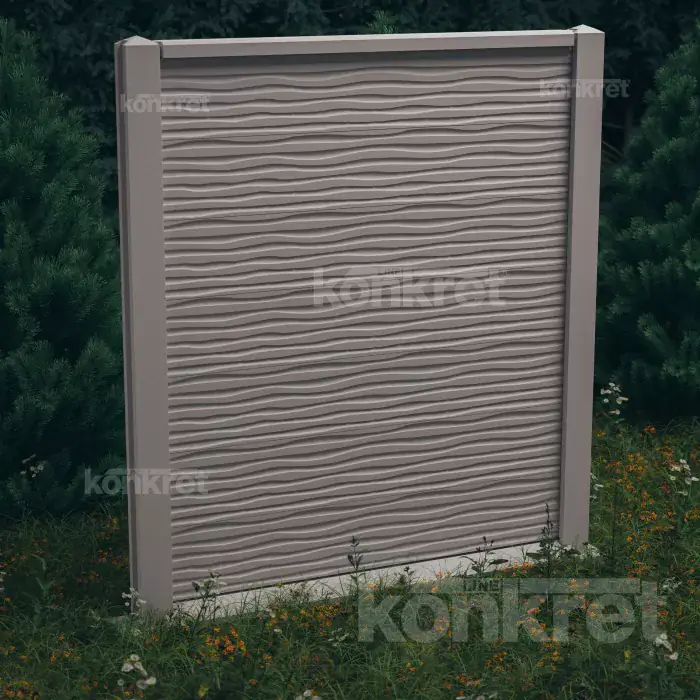 Dune (KM201) betonkerítés, magasság 210 cm, szürke (standard)