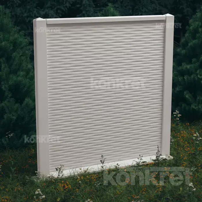 Ocean betonkerítés (KM202), 210 cm magas, fehér (prémium)