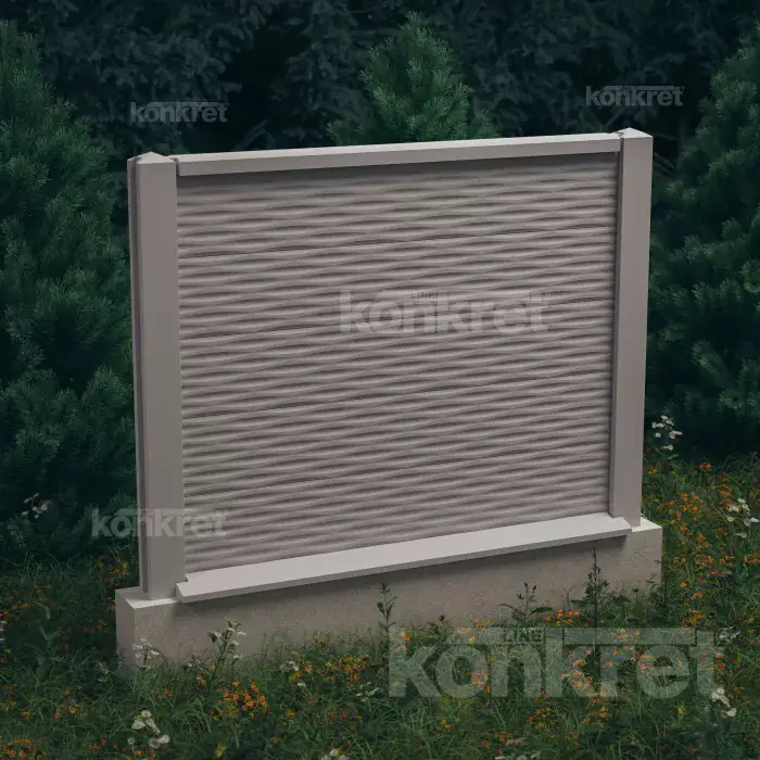Ocean betonkerítés (KM202), 150 cm magas, szürke (standard)