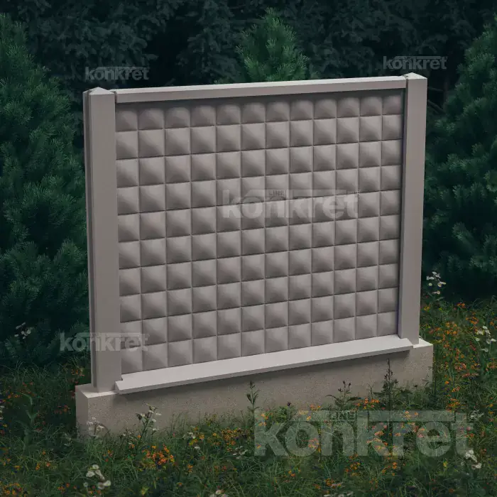 Royal (KM205) betonkerítés, 150 cm magas, szürke (standard)