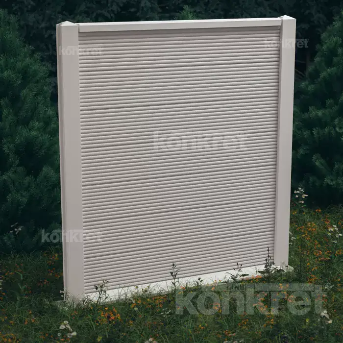 Waves betonkerítés (KM207), magasság 210 cm, fehér (prémium)