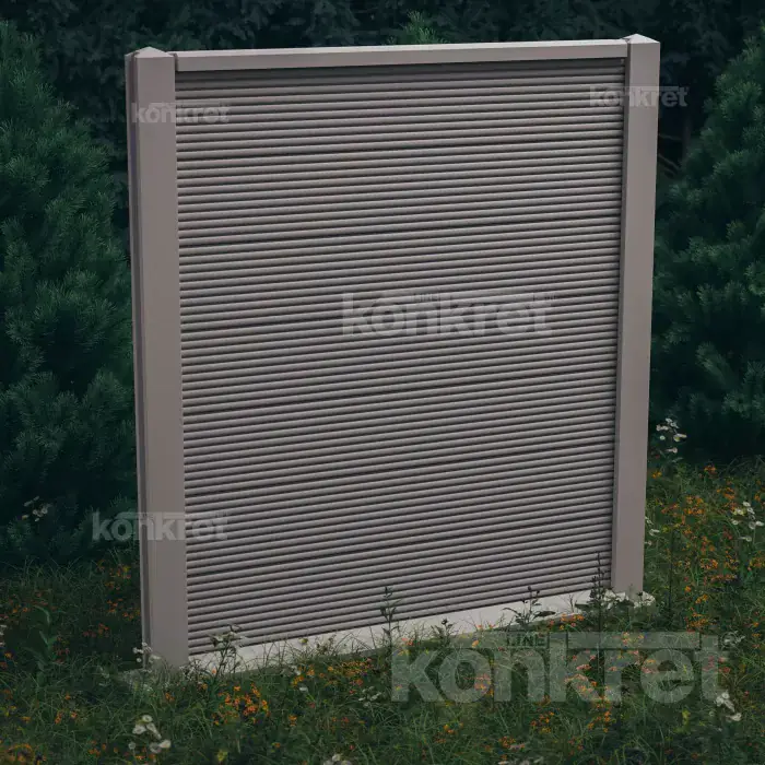 Waves betonkerítés (KM207), magasság 210 cm, szürke (standard)