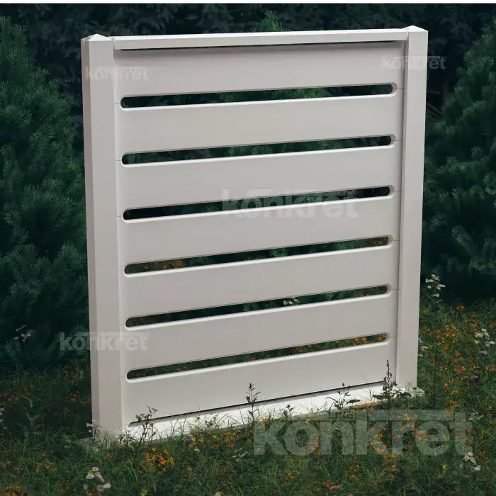 Avalon (KV301) betonkerítés, 210 cm magas, fehér (prémium)