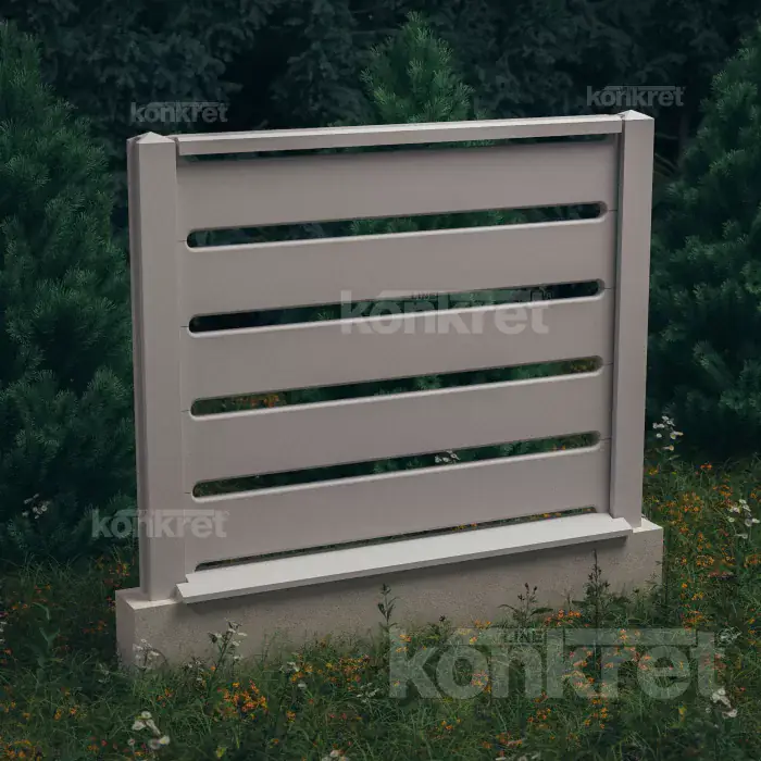 Avalon betonkerítés (KV301), magasság 150 cm, szürke (standard)