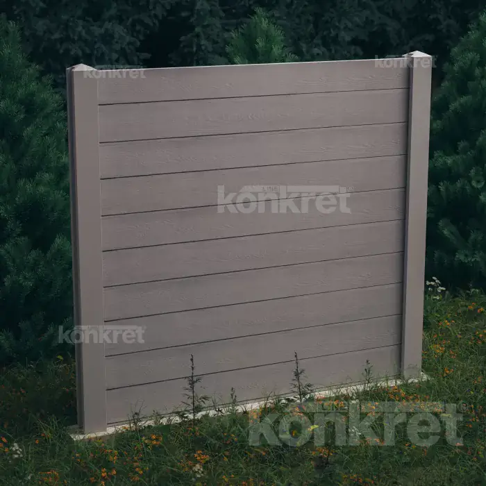 Betonkerítés Douglas (KM301), 200 cm magas, szürke (standard)