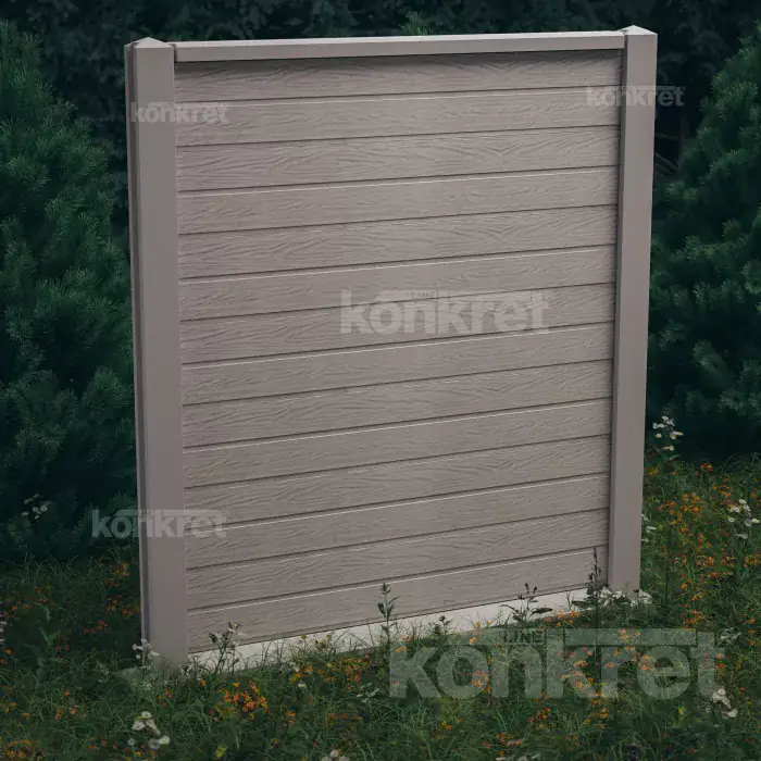 Lightwood (KM300) betonkerítés, magasság 210 cm, szürke (standard)