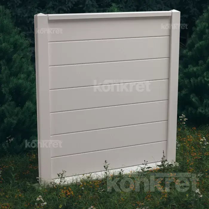 Nova betonkerítés (KS402), 210 cm magas, fehér (prémium)