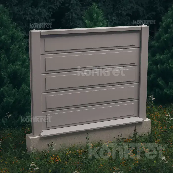 Nova (KS402) betonkerítés, magasság 150 cm, szürke (standard)