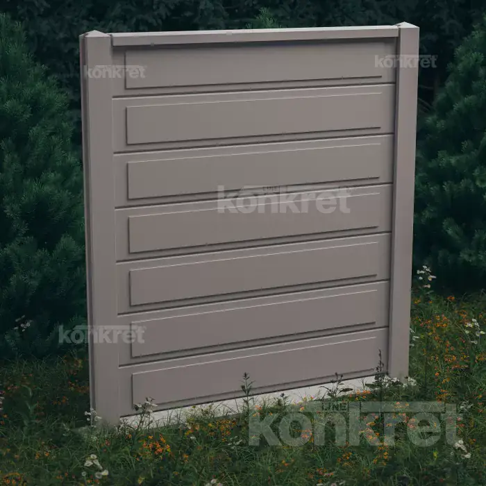 Nova betonkerítés (KS402), 210 cm magas, szürke (standard)