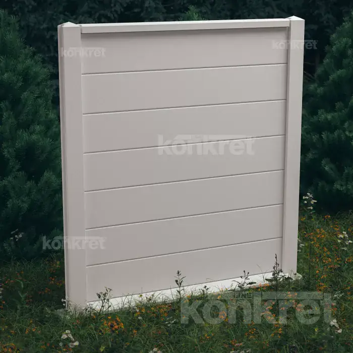 Simple (KV100) betonkerítés, 210 cm magas, fehér (prémium)