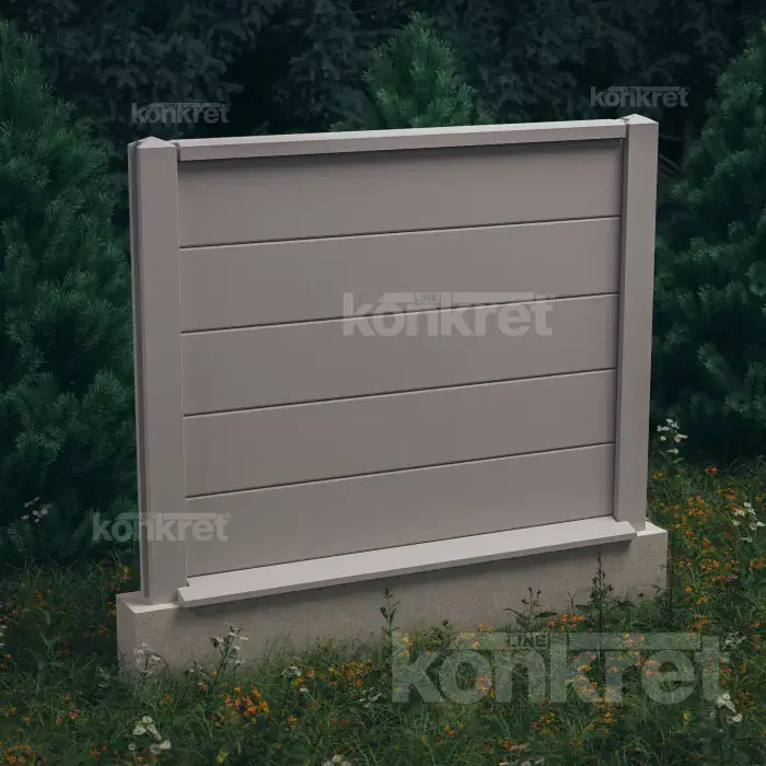 Simple (KV100) betonkerítés, 150 cm magas, szürke (standard)