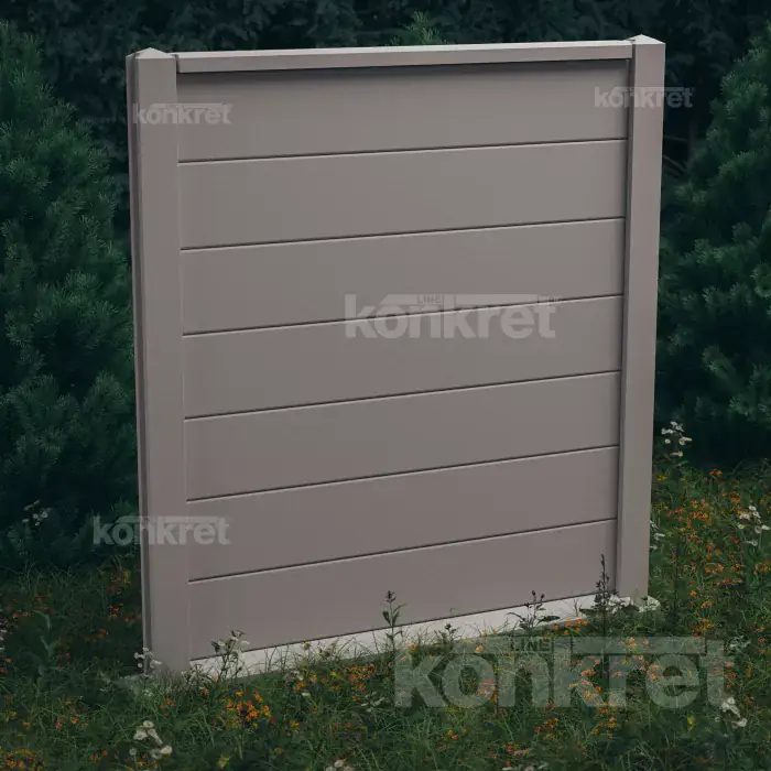 Simple (KV100) betonkerítés, 210 cm magas, szürke (standard)