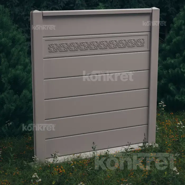 Traditional (KV111) betonkerítés, magasság 210 cm, szürke (standard)