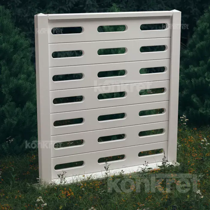 Visio betonkerítés (KV201), magasság 210 cm, fehér (prémium)