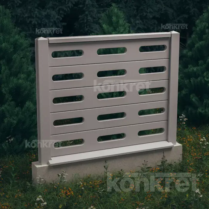 Visio (KV201) betonkerítés, magasság 150 cm, szürke (standard)