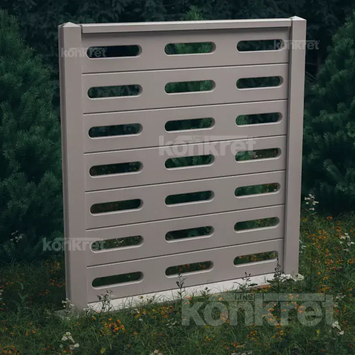 Visio betonkerítés (KV201), magasság 210 cm, szürke (standard)